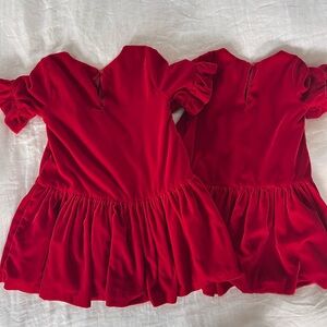 Sister Matching Dresses- Red Velvet GUC! Size 5 & 4